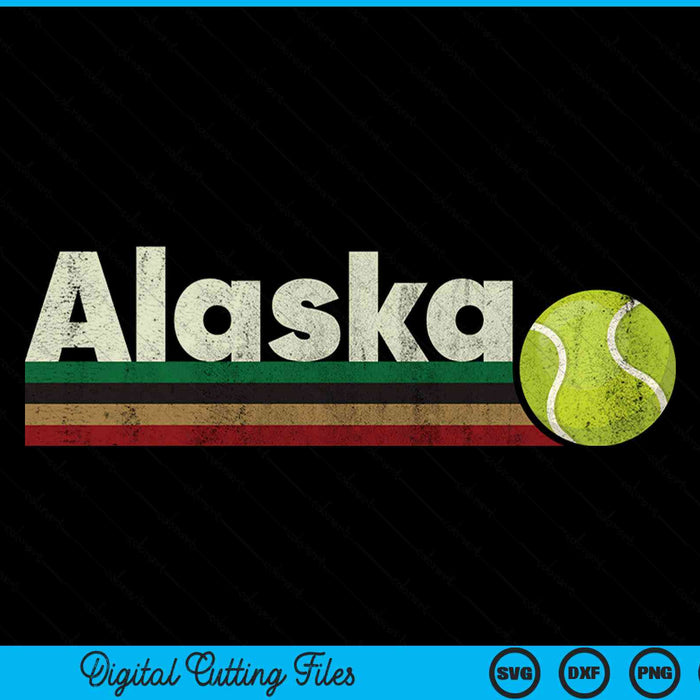 Vintage tennis Alaska tennis retro stripes SVG PNG cut file for Cricut