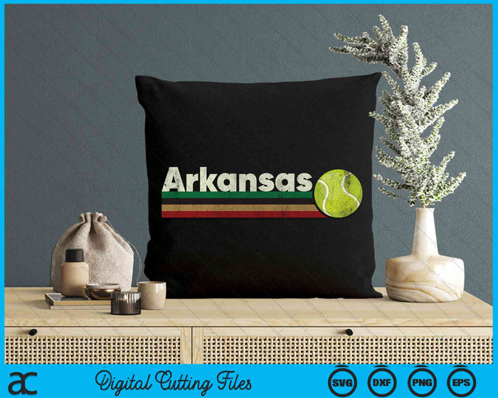 Vintage Tennis Arkansas Tennis Retro Stripes SVG PNG Digital Cutting Files