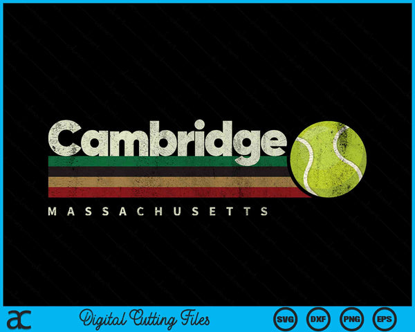 Vintage Tennis Cambridge City Tennis Retro Stripes SVG PNG Digital Cutting Files