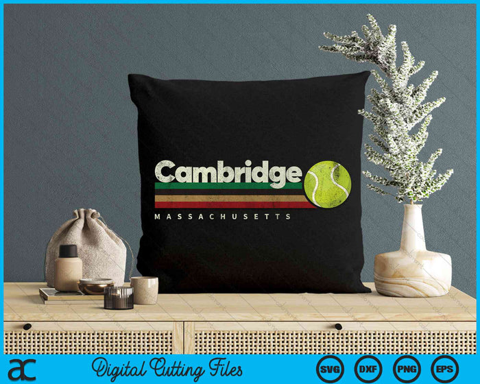 Vintage Tennis Cambridge City Tennis Retro Stripes SVG PNG Digital Cutting Files