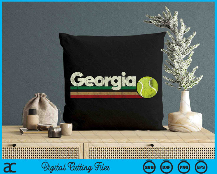 Vintage Tennis Georgia Tennis Retro Stripes SVG PNG Digital Cutting Files