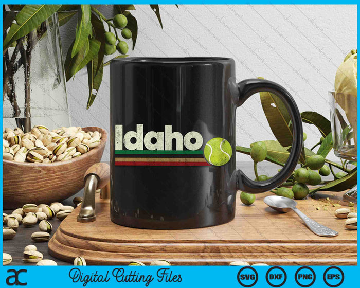 Vintage Tennis Idaho Tennis Retro Stripes SVG PNG Digital Cutting Files