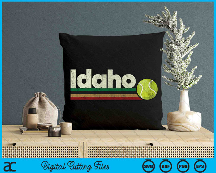 Vintage Tennis Idaho Tennis Retro Stripes SVG PNG Digital Cutting Files