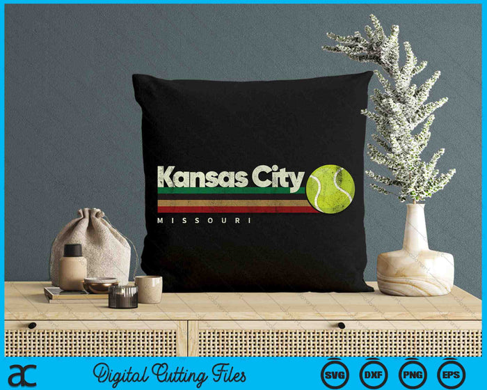 Vintage Tennis Kansas City Tennis Retro Stripes SVG PNG Digital Cutting Files
