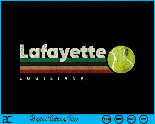 Vintage Tennis Lafayette City Tennis Retro Stripes SVG PNG Digital Cutting Files