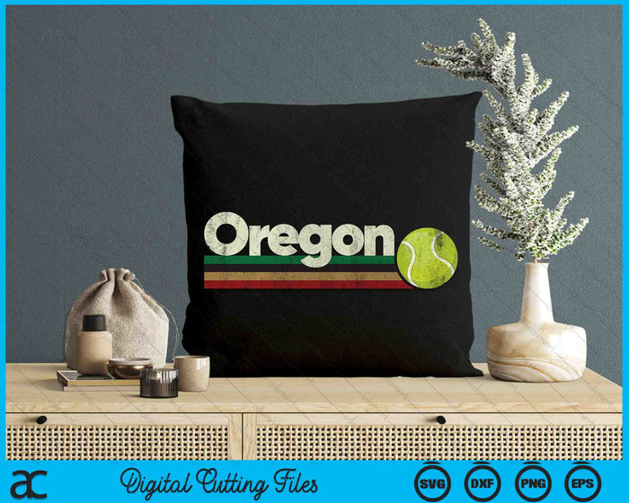 Vintage Tennis Oregon Tennis Retro Stripes SVG PNG Digital Cutting Files