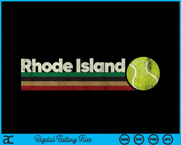 Vintage Tennis Rhode Island Tennis Retro Stripes SVG PNG Digital Cutting Files