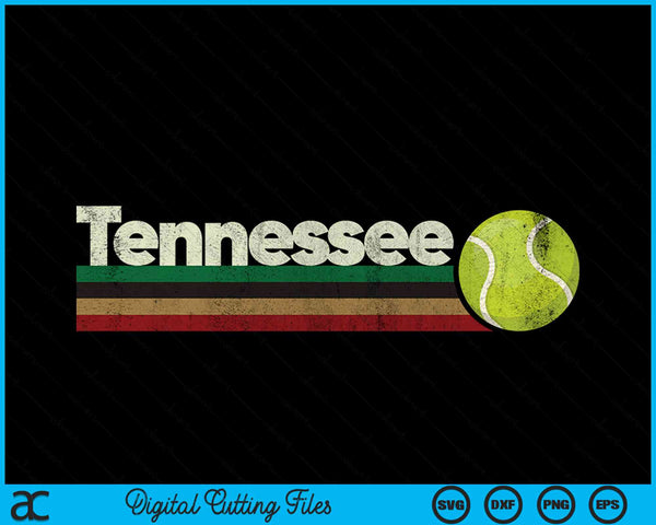 Vintage Tennis Tennessee Tennis Retro Stripes SVG PNG Digital Cutting Files