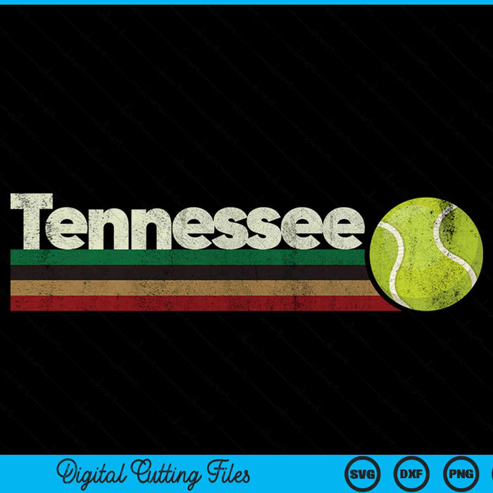 Vintage tennis Tennessee tennis retro stripes SVG PNG cut file for Cricut