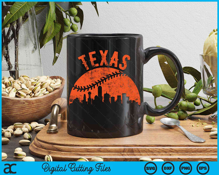 Vintage Texas Baseball SVG PNG Digital Cutting Files