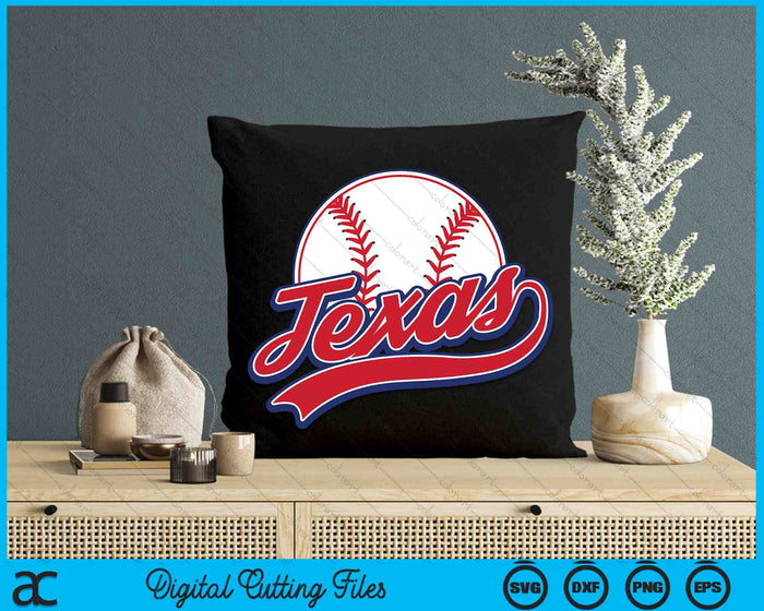 Vintage Texas Cityscape Baseball SVG PNG Digital Cutting Files