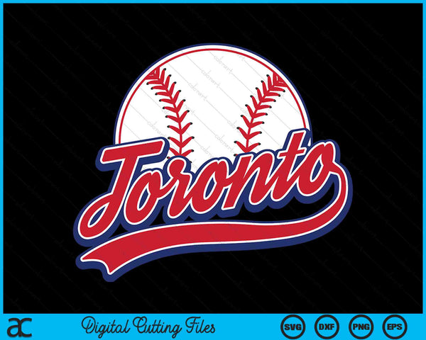 Vintage Toronta Cityscape Baseball SVG PNG Digital Cutting Files