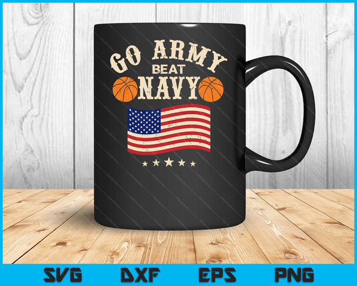 Vintage USA Flag Army Beat Navy-Flag Game Sports Basketball SVG PNG Digital Printable Files