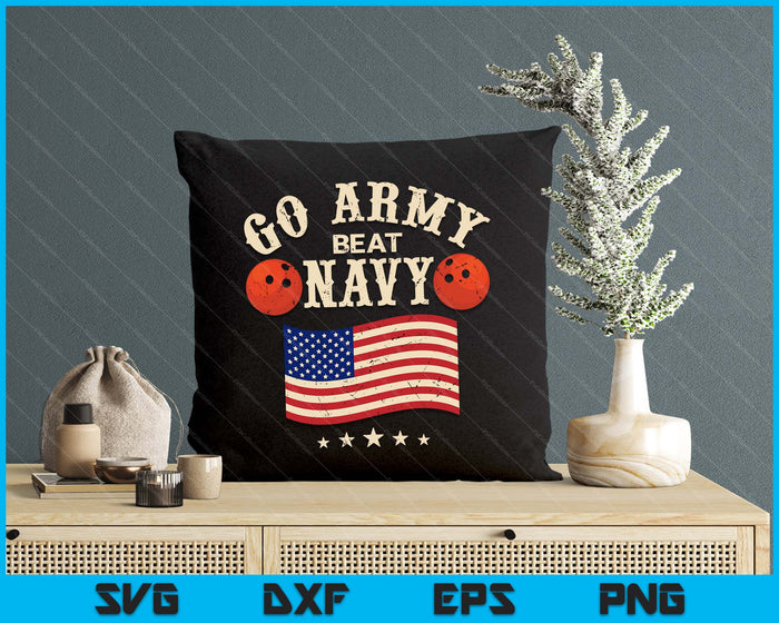 Vintage USA Flag Army Beat Navy-Flag Game Sports Bowling SVG PNG Digital Printable Files