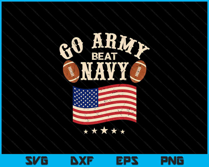 Vintage USA Flag Army Beat Navy-Flag Game Sports Football SVG PNG Digital Printable Files