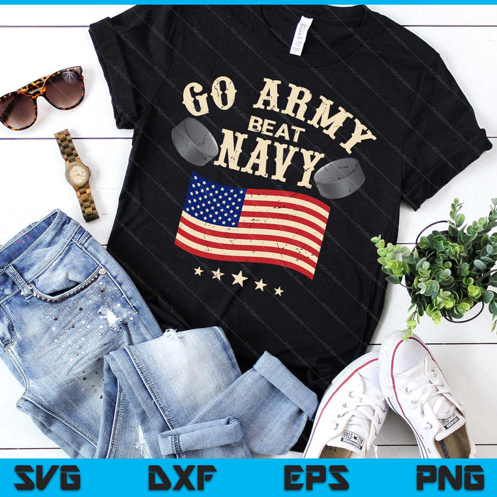Vintage USA Flag Army Beat Navy-Flag Game Sports Ice Hockey SVG PNG Digital Printable Files