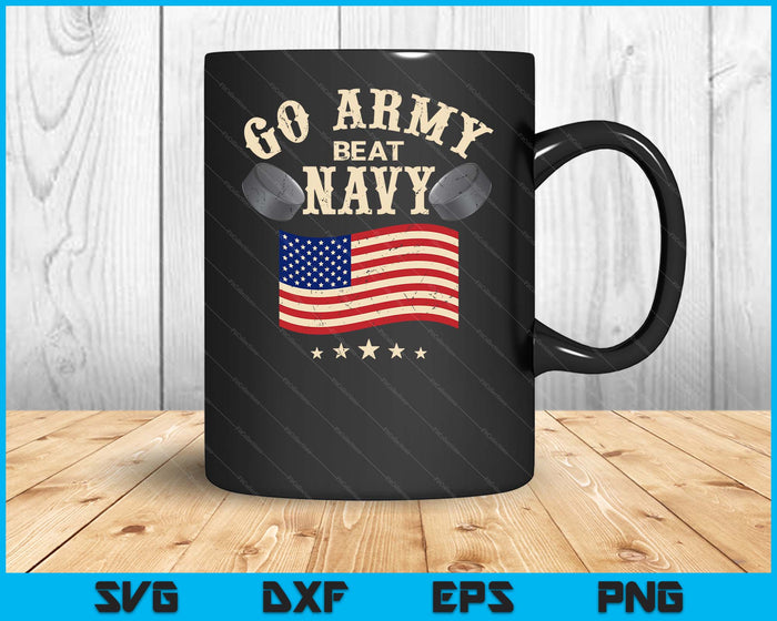 Vintage USA Flag Army Beat Navy-Flag Game Sports Ice Hockey SVG PNG Digital Printable Files