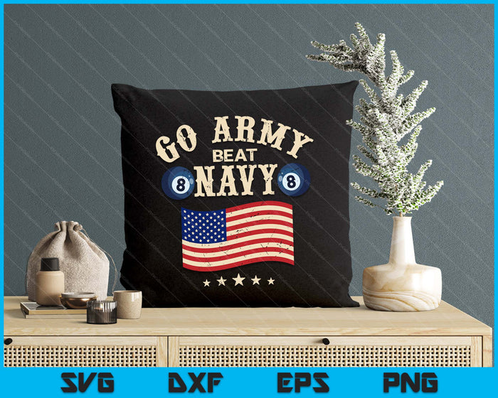 Vintage USA Flag Army Beat Navy-Flag Game Sports Pool Ball SVG PNG Digital Printable Files