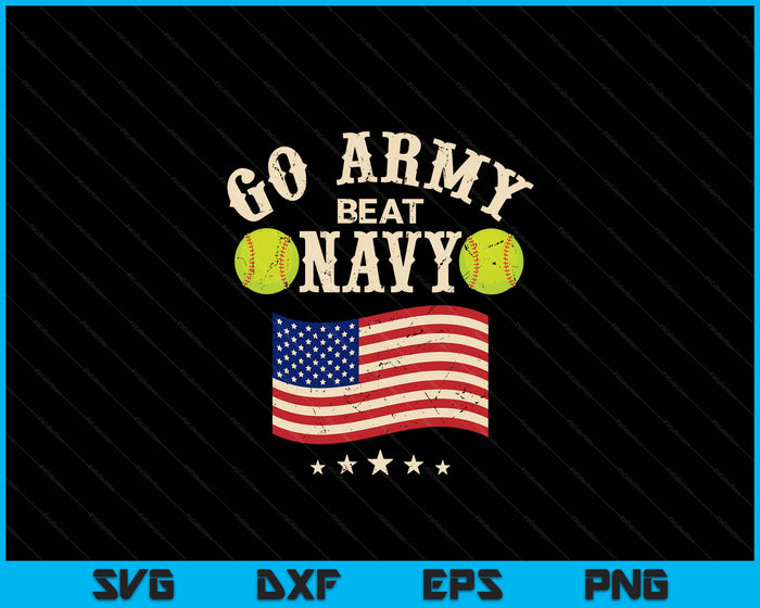 Vintage USA Flag Army Beat Navy-Flag Game Sports Softball SVG PNG Digital Printable Files