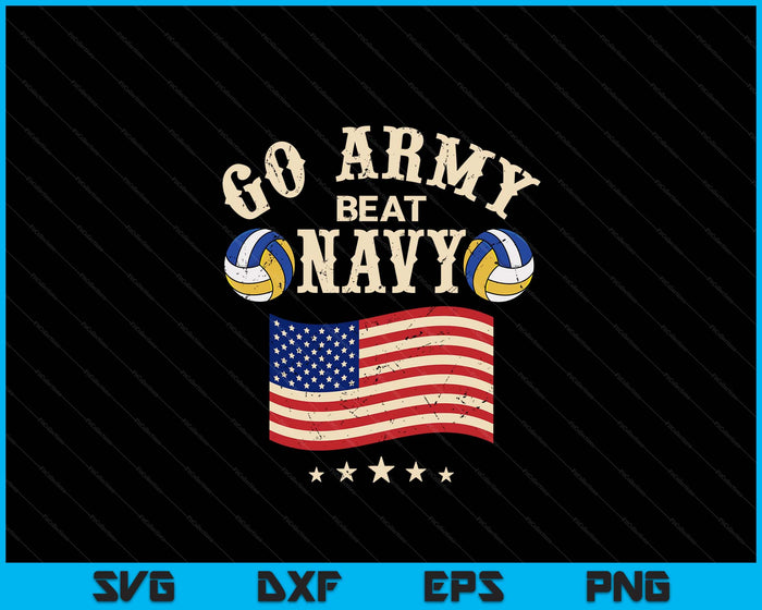 Vintage USA Flag Army Beat Navy-Flag Game Sports Volleyball SVG PNG Digital Printable Files