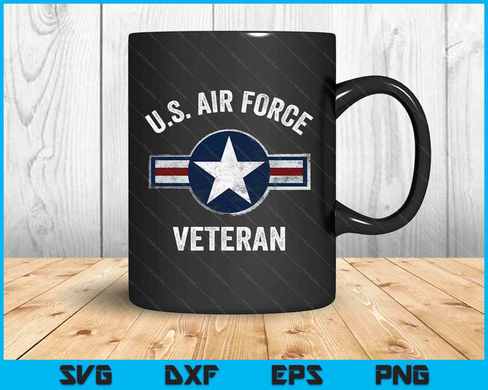 Vintage Us Air Force Veteran Tee - Vintage Usaf Veteran SVG PNG Digital Printable Files
