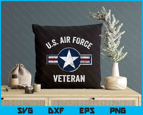 Vintage Us Air Force Veteran Tee - Vintage Usaf Veteran SVG PNG Digital Printable Files