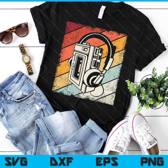 Vintage Walkman Retro 80s 90s SVG PNG Digital Printable Files