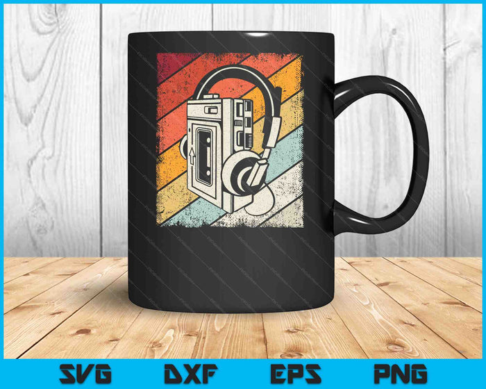 Vintage Walkman Retro 80s 90s SVG PNG Digital Printable Files