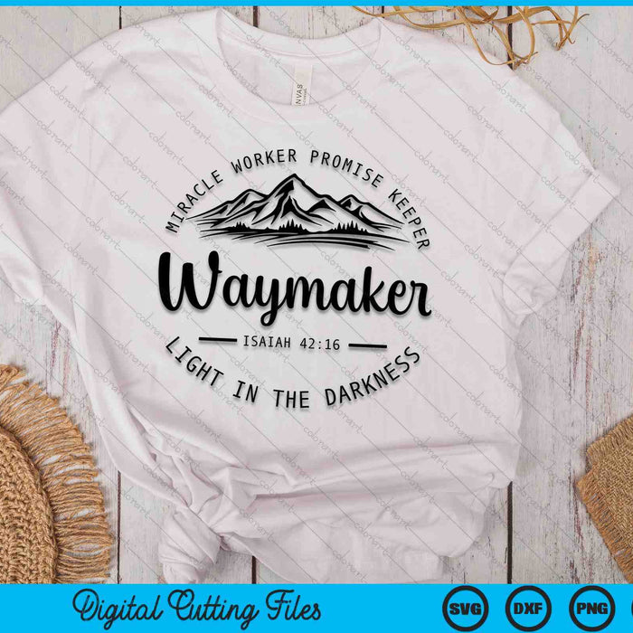 Vintage Waymaker Promise Keeper Miracle Worker Christian SVG PNG Digital Cutting File
