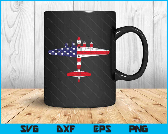 Vintage Ww2 B 17 Flying Fortress Airplane American Flag SVG PNG Digital Printable Files