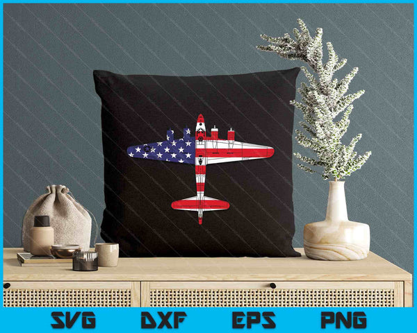 Vintage Ww2 B 17 Flying Fortress Airplane American Flag SVG PNG Digital Printable Files