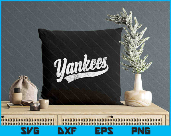 Vintage Yankees Retro Style 70s 80s First Name For Men Women SVG PNG Digital Cutting Files