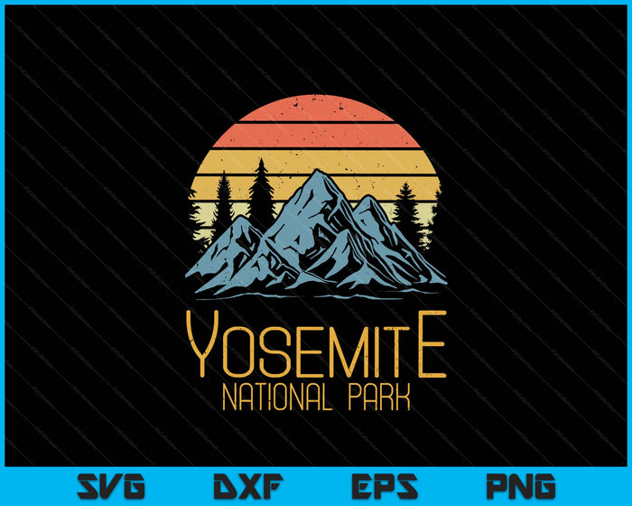 Vintage Yosemite National Park California SVG PNG Digital Cutting File