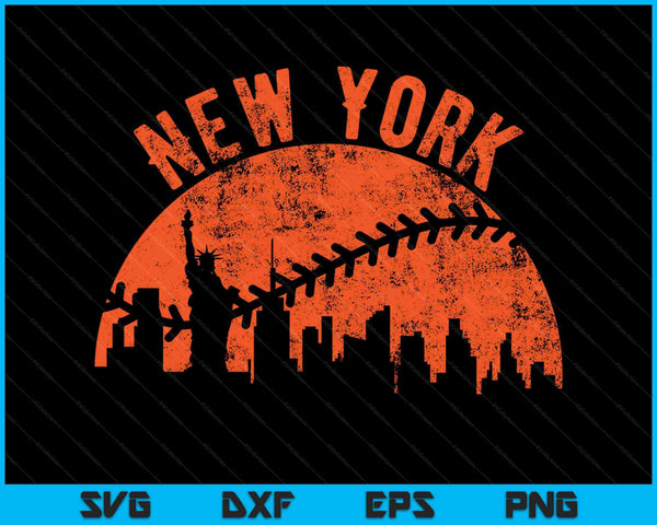 Vintage New York City honkbal SVG PNG snijden afdrukbare bestanden