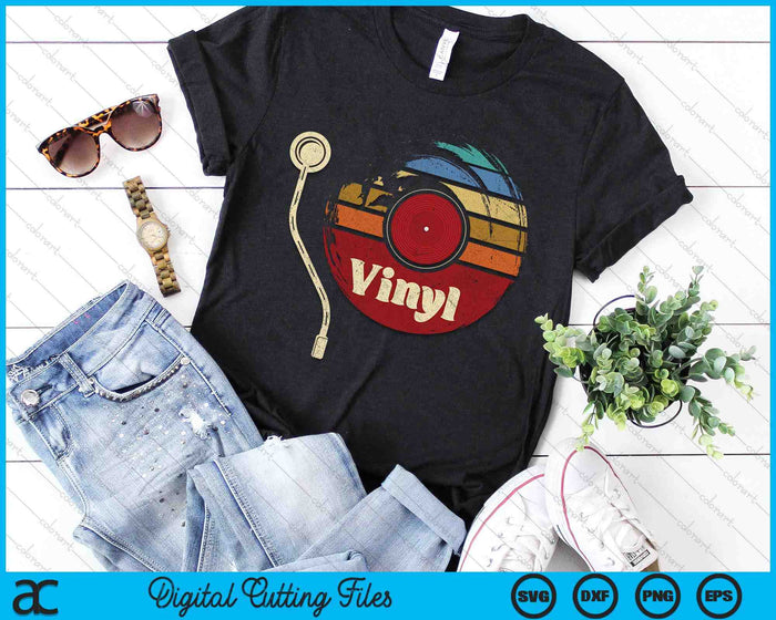 Retro LP Vinyl Records Lover Music DJ SVG PNG Digital Printable Files