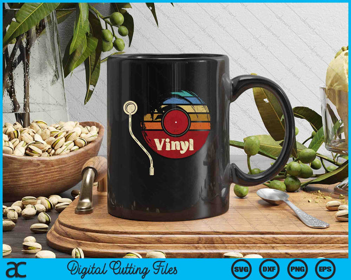 Retro LP Vinyl Records Lover Music DJ SVG PNG Digital Printable Files