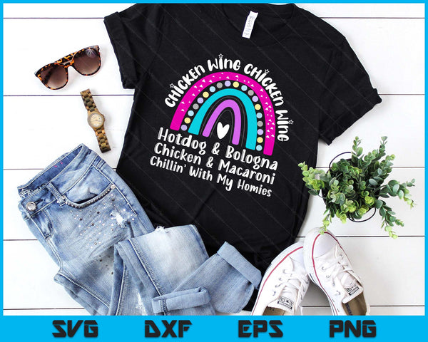 Viral Chicken Wing Chicken Wing Hot Dog Bologna Song lyric SVG PNG Digital Printable Files
