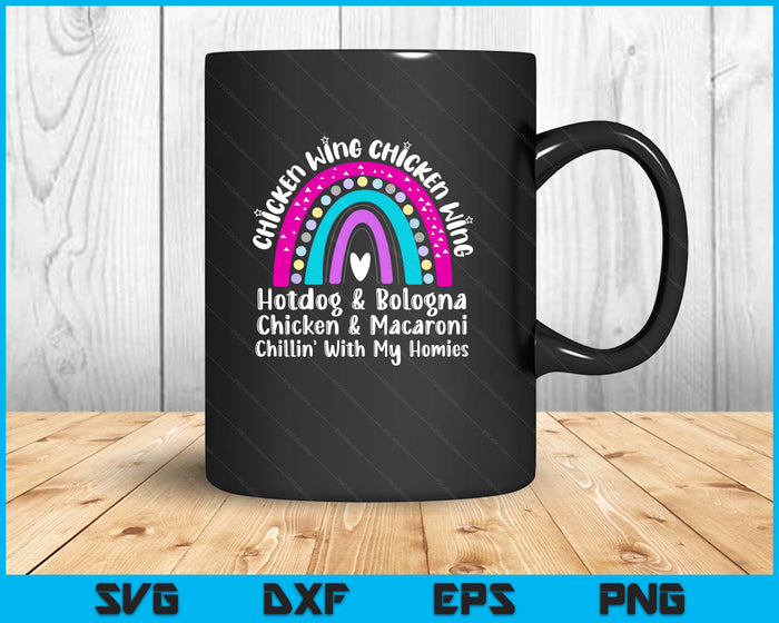 Viral Chicken Wing Chicken Wing Hot Dog Bologna Song lyric SVG PNG Digital Printable Files