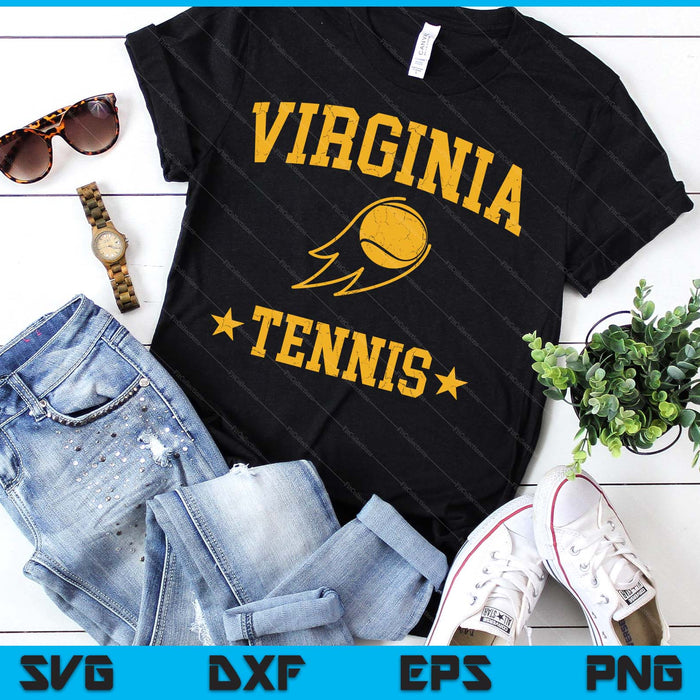 Virginia Rapids Tennis Vintage Gameday Retro Tennis Lover SVG PNG Digital Printable Files