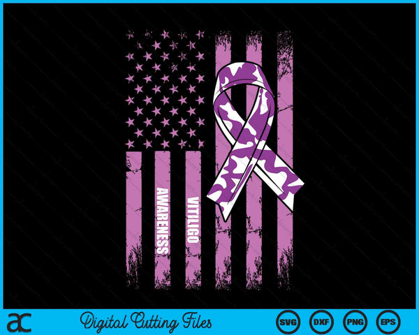 Vitiligo Awareness USA Flag Vitiligo Awareness SVG PNG Digital Cutting Files