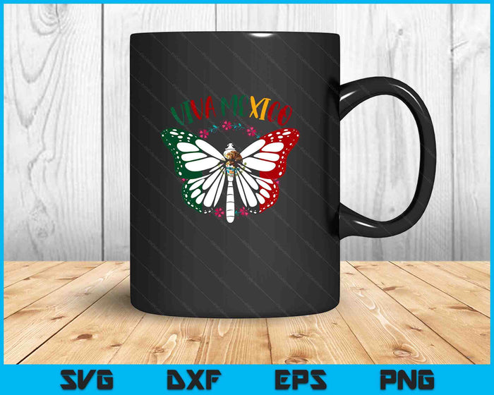 Viva Mexico Shirt Women Kids Girls Butterfly Mexican Flag SVG PNG Digital Printable Files