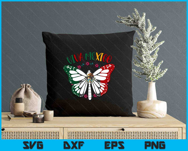Viva Mexico Shirt Women Kids Girls Butterfly Mexican Flag SVG PNG Digital Printable Files