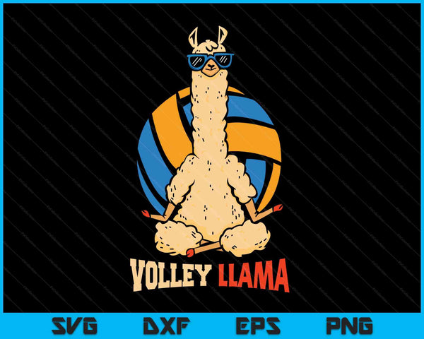 Volley lama sports game volleyball SVG cut file