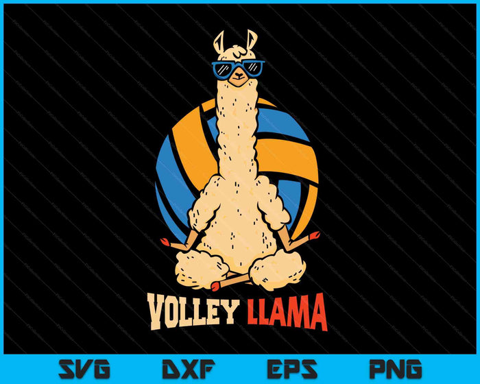 Volley Lama Sports Game Volleyball SVG PNG Digital Printable Files