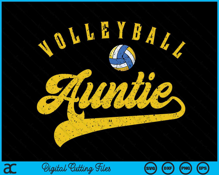 Volleyball Auntie SVG PNG Digital Cutting Files