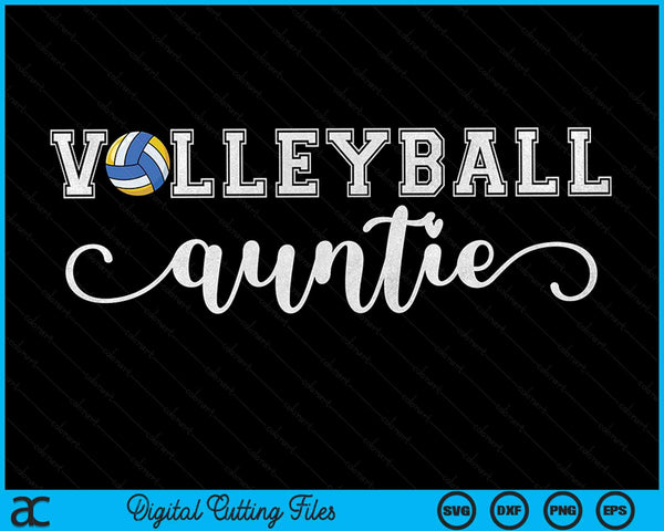 Volleybal tante volleybal sport minnaar verjaardag Moederdag SVG PNG digitale snijbestanden 