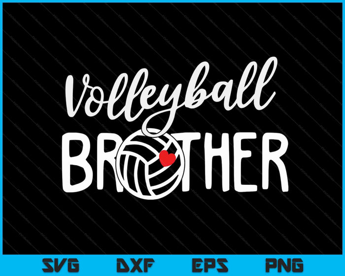 Volleybal broer schattige broer leven volleybal SVG PNG digitale snijbestanden