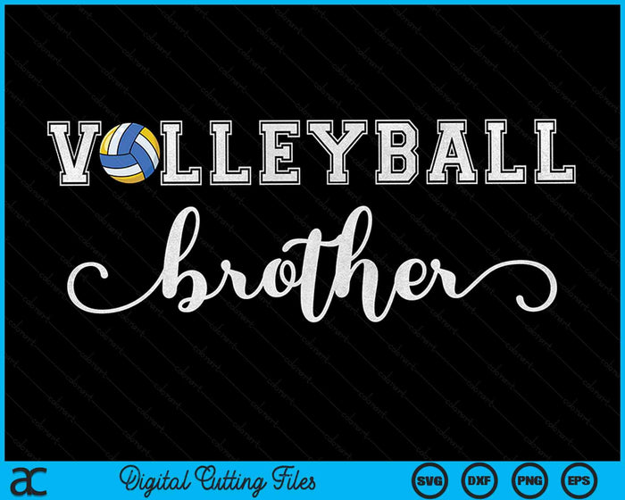 Volleybal broer volleybal sport minnaar verjaardag SVG PNG digitale snijbestanden 