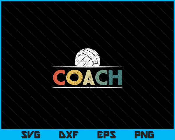 Volleyball coach vintage ball coaching SVG cut file