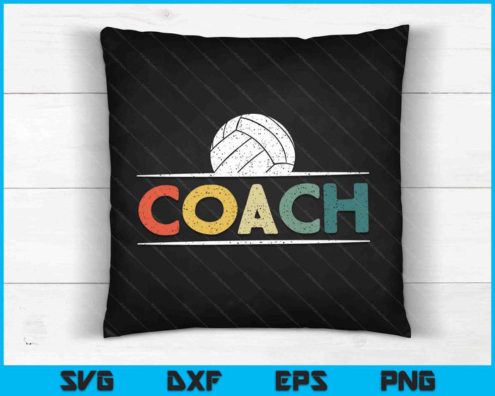 Volleyball Coach Gifts Vintage Ball Coaching SVG PNG Digital Cutting Files